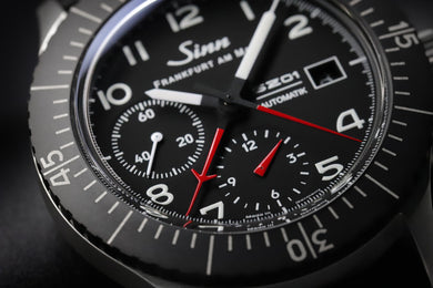 Sinn 156.1 Vintage Black With Red Seam Watch