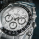 Davosa Watch  Ternos Professional Chronograph White Dial Tri Link Bracelet Watch