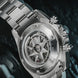 Davosa Watch  Ternos Professional Chronograph White Dial Tri Link Bracelet Watch