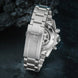 Davosa Watch  Ternos Professional Chronograph White Dial Tri Link Bracelet Watch