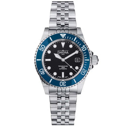 Davosa Watch  Ternos Diver Black and Blue Dial Bezel Penta Link