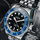 Davosa Watch  Ternos Diver Black and Blue Dial Bezel Penta Link