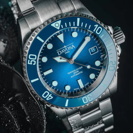 Davosa Watch Ternos Diver Blue Lagoon Tri Link Limited Edition