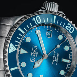 Davosa Watch Ternos Diver Blue Lagoon Tri Link Limited Edition