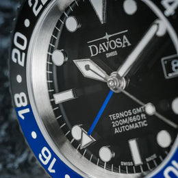 Davosa Watch Ternos GMT Blue and Black Penta link