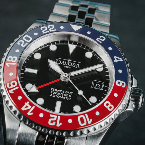 Davosa Watch Ternos GMT Red and Blue Penta link
