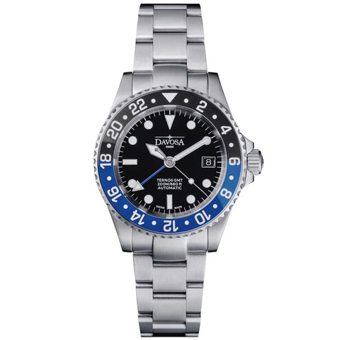 Davosa Watch Ternos GMT Blue Black Tri Link