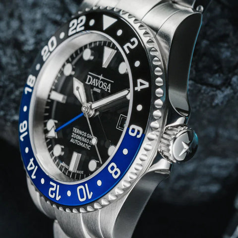 Davosa Watch Ternos GMT Blue Black Tri Link