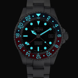 Davosa Watch  Ternos GMT Red and Blue Tri Link