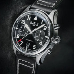 Davosa Watch Newton Chronograph with Leather Strap