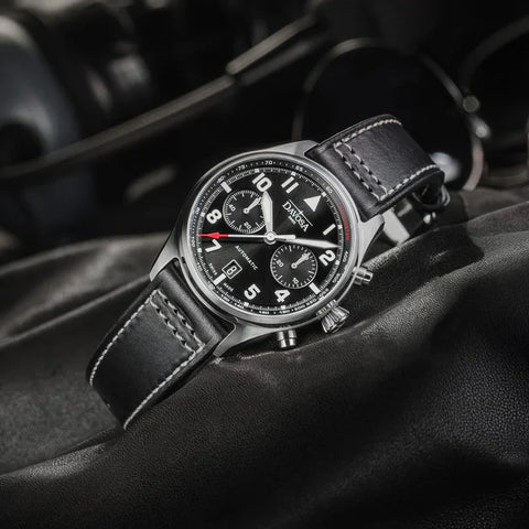 Davosa Watch Newton Chronograph with Leather Strap