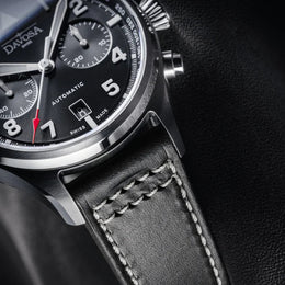 Davosa Watch Newton Chronograph with Leather Strap