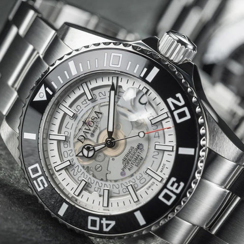 Davosa Ternos Professional Nebulous Automatic Misty White Watch product detail view