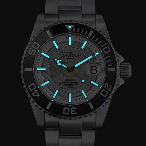Davosa Ternos Professional Nebulous Automatic Misty White Watch product detail view