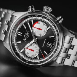 Davosa Watch Newton Pilot Rally Chronograph Black Bracelet Limited Edition