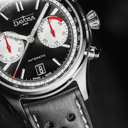 Davosa Newton Pilot Rally Chronograph Black Limited Edition Watch product detail view