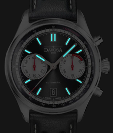Davosa Newton Pilot Rally Chronograph Black Limited Edition Watch