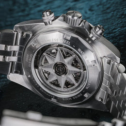 Davosa Ternos Professional Chronograph Black Dial Penta Link Watch
