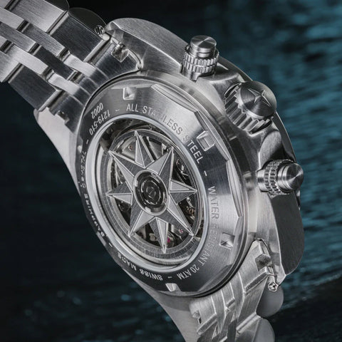 Davosa Ternos Professional Chronograph Black Dial Penta Link Watch