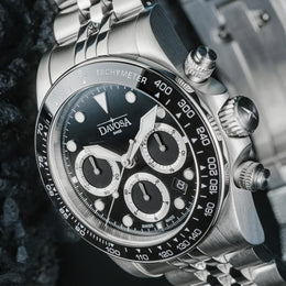 Davosa Ternos Professional Chronograph Black Dial Penta Link Watch