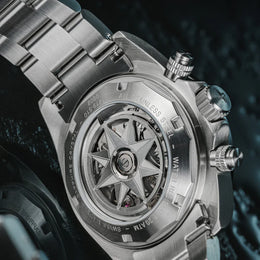 Davosa Ternos Professional Chronograph White Dial Tri Link Watch