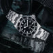 Davosa Ternos Diver Black Dial Tri Link Watch
