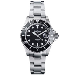 Davosa Ternos Diver with Loupe Tri Link Black Dial Watch