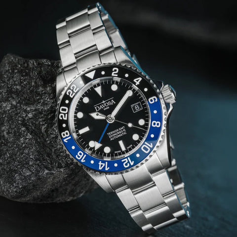 Davosa Ternos GMT Blue Black Tri Link Watch
