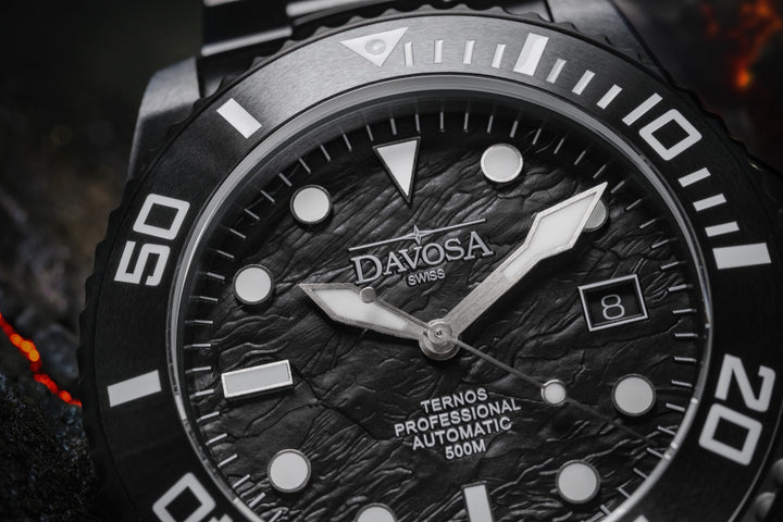 Davosa Ternos Professional Black Rock Limited Edition Watch detailed product view