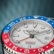 Davosa Ternos GMT Lucent Blue Red Grey Rubber Watch