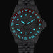 Davosa Ternos GMT Lucent Grey Red Penta Link Strap Watch