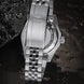 Davosa Ternos GMT Lucent Grey Red Penta Link Strap Watch