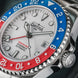 Davosa Ternos GMT Lucent Blue Red TriaLink Bracelet Watch