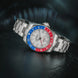 Davosa Ternos GMT Lucent Blue Red TriaLink Bracelet Watch