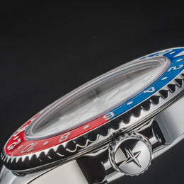 Davosa Ternos GMT Lucent Blue Red Red Rubber Watch