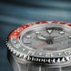 Davosa Ternos GMT Lucent Grey Red Penta Link Strap Watch