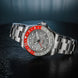 Davosa Ternos GMT Lucent Grey Red TriaLink Bracelet Watch