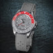 Davosa Ternos GMT Lucent Grey Red Grey Rubber Watch