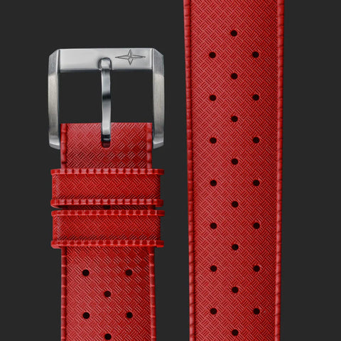 Davosa Ternos GMT Lucent Blue Red Red Rubber Watch