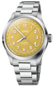 Oris Big Crown Pointer Date Yellow Watch with steel bracelet, steel case