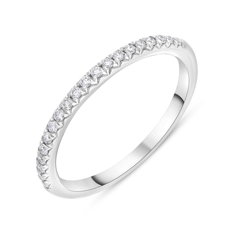 18ct White Gold Half Eternity 20 Brilliant Cut Diamonds 0.20ct Ring