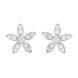 18ct White Gold 0.25ct Diamond Flower Petal Stud Earrings E2004