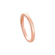 Rose gold ring on a white background