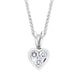 18ct White Gold 0.21ct Diamond Heart Necklace