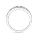 18ct White Gold 0.77 Diamond 3 Row Grad Claw Set Eternity Ring