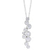 18ct White 1.02 Diamond 10st Bubble Pendant & Chain