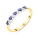 18ct White Gold 0.23 Sapphire 0.12 9 Stone Diamond Claw Set Eternity Ring
