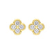 18ct Yellow Gold 0.25 4 Stone Diamond Cluster Stud Earrings