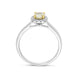 18ct White Gold .51ct Yellow Diamond .17 Cush Micro 18ct Yellow Gold Claw Cluster Ring