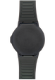 Junghans Force Mega Solar Watch with black dial, rubber strap, ceramic case